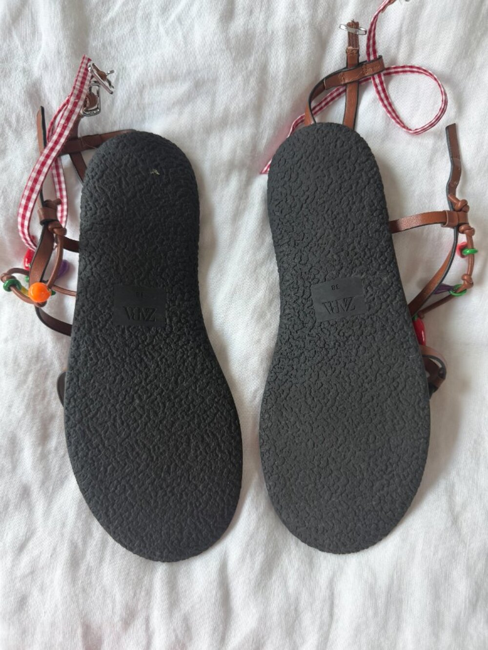 Zara Fruit Vegetable Charm Sandals Size 38 - Picture 3 of 5